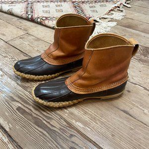 Vintage LL Bean Maine Hunting Boots, Leather Pull-on 9